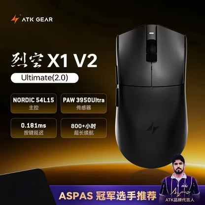 ATK Blazing Sky X1 V2 Wireless Gaming Mouse 8K Low Latency Lightweight FPS Esports Mouse for PC, Mac & Windows