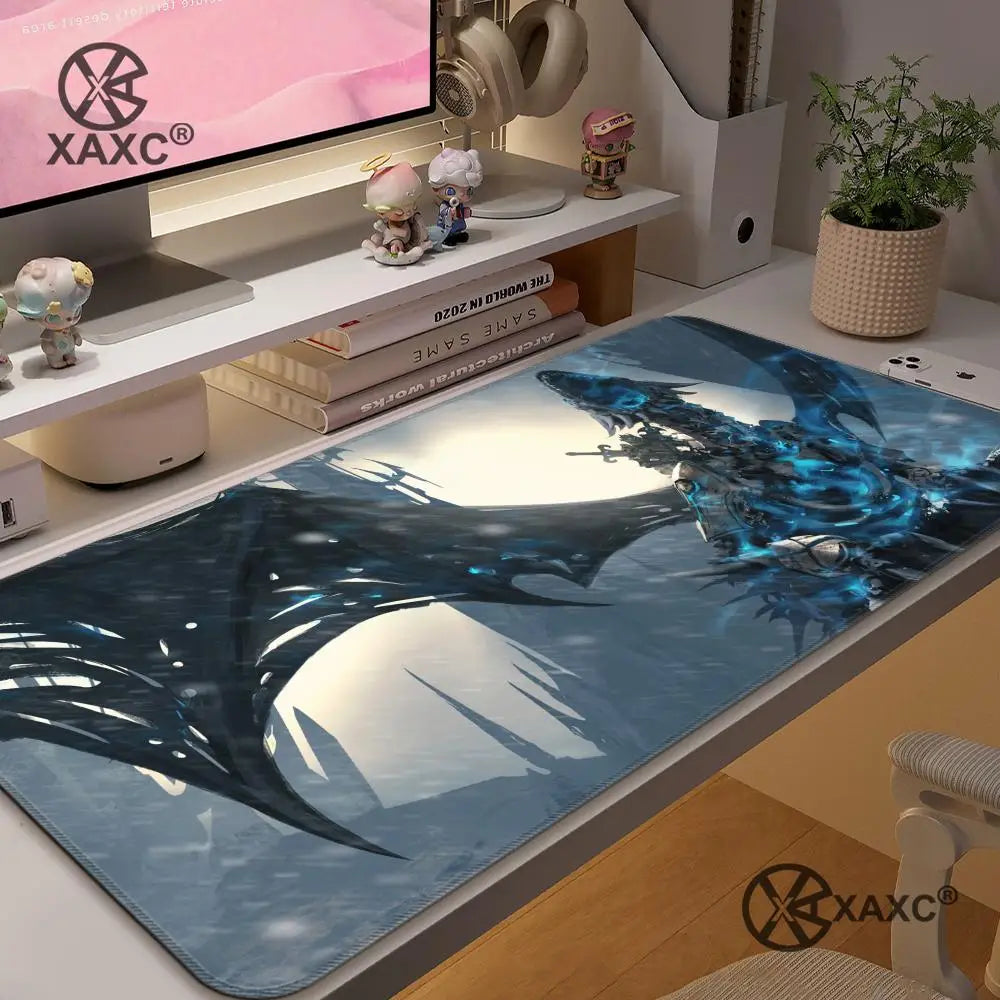 Podkładka pod mysz Lich King World Of Warcraft XAXC, duża podkładka na biurko pod klawiaturę i mysz, antypoślizgowa gumowa podkładka gamingowa pod mysz, mata pod mysz do laptopa