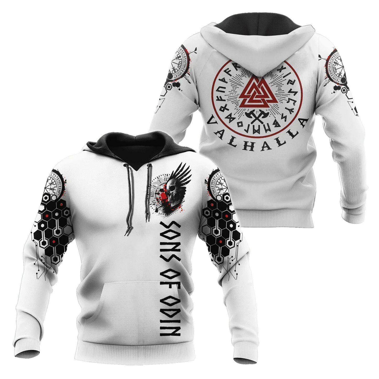 2023 New Autumn Men's Hoodie Wolf Print 3D Sweatshirts Urban Trendy All-Match Oversized Tops Poleron Hooded Clothes Men's Clothing