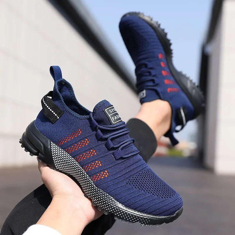 Men Casual Sneakers Mesh Lightweight Breathable Soft-Soled Running Shoes Slip-On Male Flats Loafers Shoe Trainers Zapatos Hombre