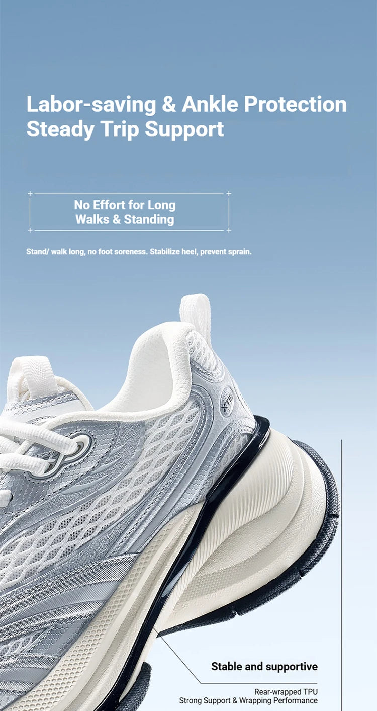 Xtep Basque 3 Men's Sneakers, Retro Fashion, Breathable Luxury Height-Increasing Sports Shoes, Spring 2026, Model 874219320001