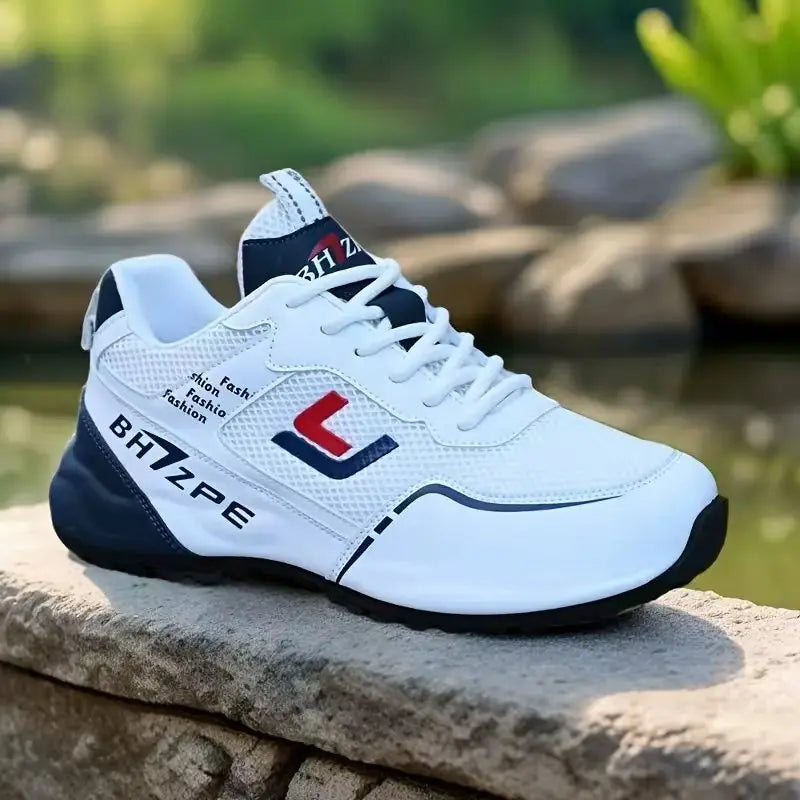 Merkbescherming: nieuwe lichtgewicht, antislip, ademende, slijtvaste hardloop- en sportschoenen voor heren, veelzijdig en geschikt voor vrijetijdsgebruik