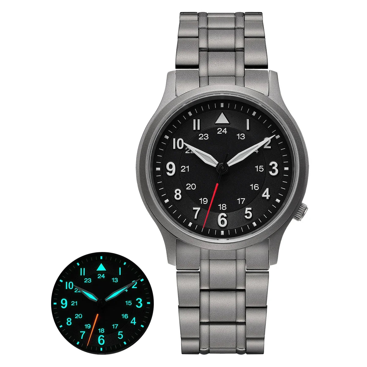 BERNY Titanium Watches for Men Super Luminous Sapphire Field Men's Watch Outdoor Quartz Wristwatch Lightweight 5ATM