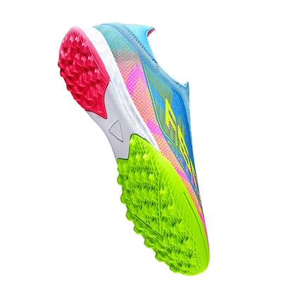 Chaussures de football TF pour adultes toutes saisons, en tissu PU mélangé, semelle extérieure en caoutchouc résistante à l'usure, forte adhérence pour les sports sur gazon toute l'année