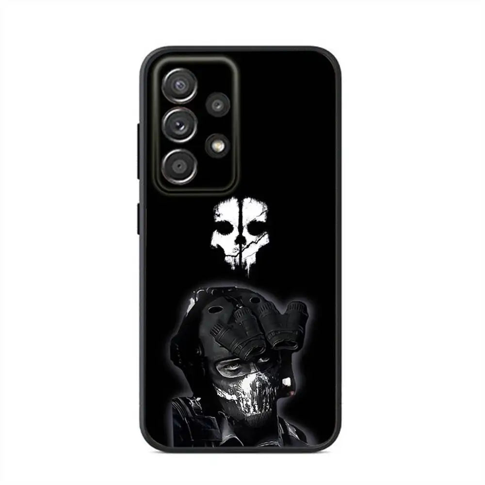 Black soft silicone case Phone Case For Samsung S24,21,22,23,30,Ultra,20,Plus,Note,10,9,COD Call Of Duty G-Ghost