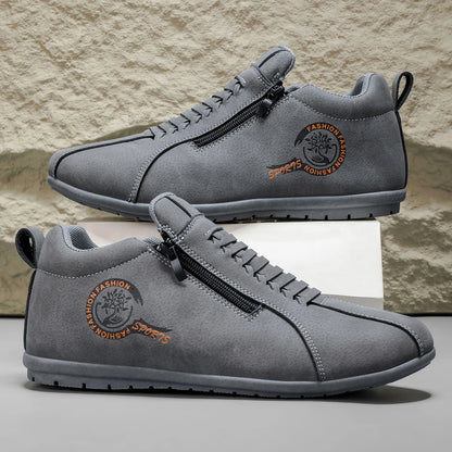 Men's Lightweight Casual Shoes, Outdoor Entertainment Skateboarding Daily Walking Driving Shoes, Comfortable Breathable Slip-On