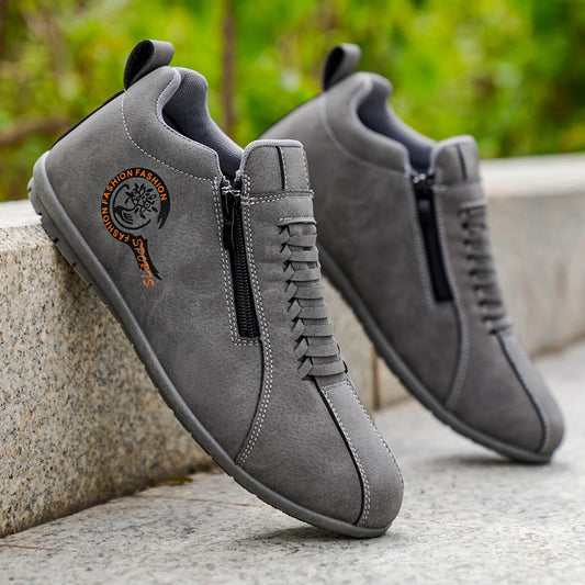 Men's Lightweight Casual Shoes, Outdoor Entertainment Skateboarding Daily Walking Driving Shoes, Comfortable Breathable Slip-On