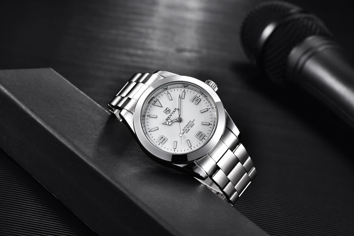 BENYAR 2025 New Men's Automatic Mechanical Watch Business Sports Luxury Men's Watches 50M Waterproof Clock Relogios Masculino