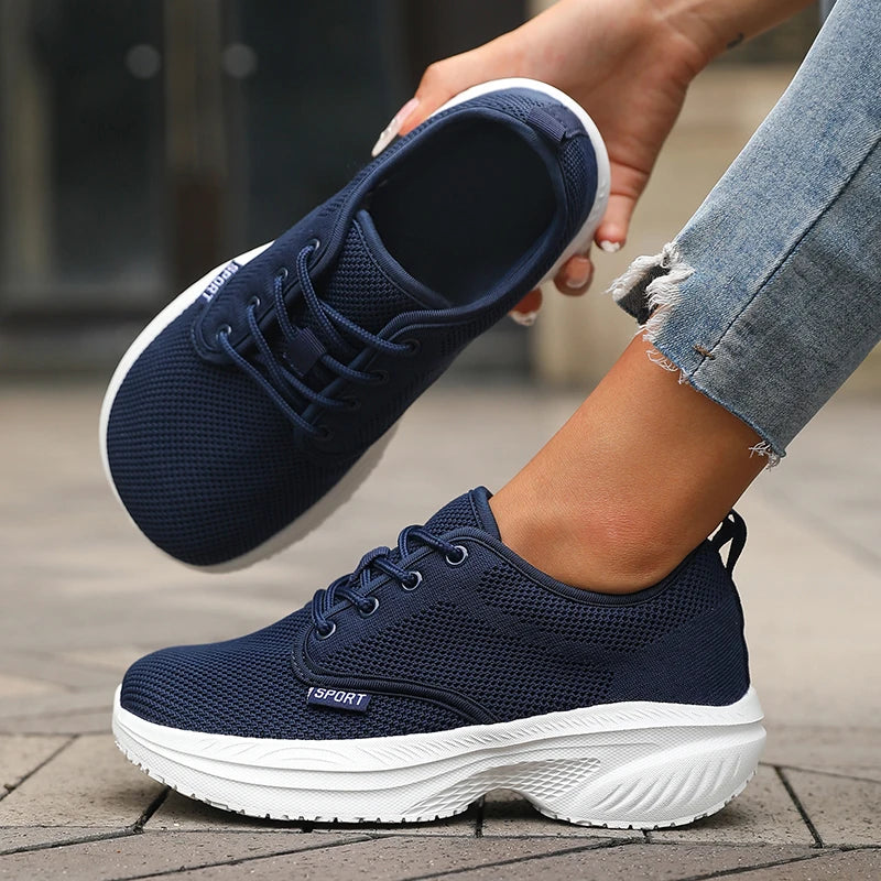 Zapatillas de running para mujer: transpirables, cómodas, para actividades al aire libre y acampada; zapatillas minimalistas con horma ancha y suela blanda, tipo tenis.