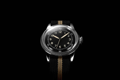 RDUNAE RA05 Vintage Military Watch 2035 Movement Quartz K1 Mineral Glass Crystal Stainless Steel Luminous Waterproof Men's Watches
