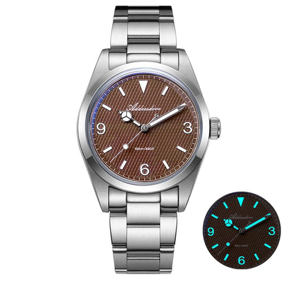 ADDIESDIVE New Men's Analog Watch Bubble Mirror Glass 100m Luminous Men's Quartz Watches with Stainless Steel Bracelet AD2096