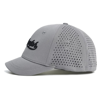 Baseballcap mit kurzem Mesh-Schirm, hinten geschlossen, für Damen und Herren, atmungsaktiv, Snapback-Cap, anliegender Dad Hat, verstellbar, einfarbig, im Trucker-Stil