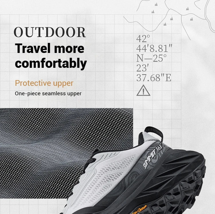 361 Degrees Yushan 3.0 Men Running Shoes Hiking Cushioning Flexible Breathable Non-slip Outdoor Jogging Male Sneakers 672532214