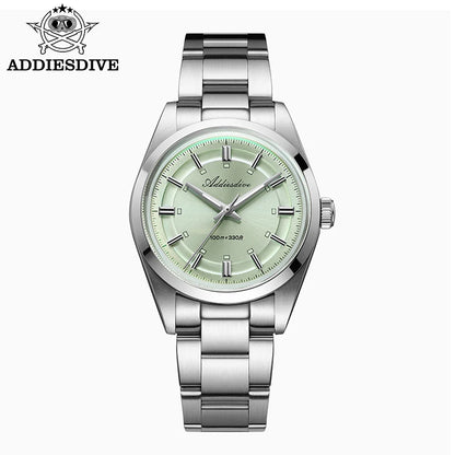 ADDIESDIVE – luksuzni analogni muški sat, kvarcni mehanizam VH31, zakrivljeno staklo, vodootporan do 10 bara, luminescentni premaz BGW9, čelično kućište – prilagodljivi model AD2515