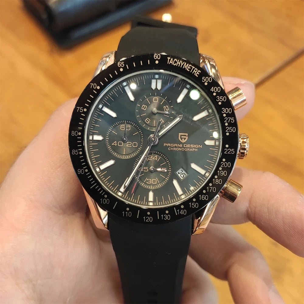 PAGANI DESIGN 45MM 2026 Men Quartz Watches 30M Waterproof Luxury Business Stainless Steel Relogio Masculino 5140