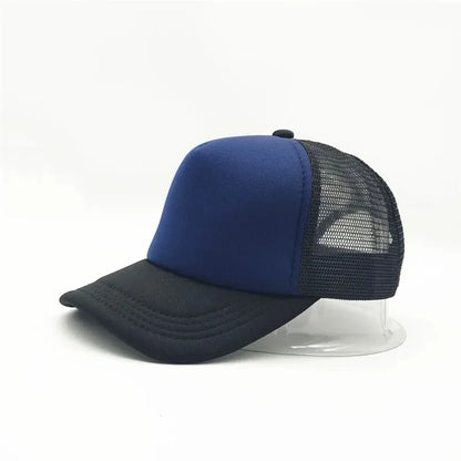 Unisex Cheaper 5 Panel Trucker Hat For Adult Summer Net Baseball Cap Men Women Blank Mesh Adjustable Sun Hat Visor