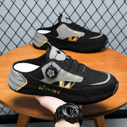 Platform-sneakers med åndbart, trendy mesh til sommeren, nye sports- og fritidssko til mænd i store størrelser 39-48
