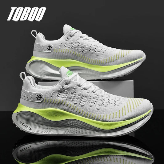 Men's Cushioned Running Shoes EVA Midsole for Shock Absorption Lightweight & Breathable Mesh Sports Sneakers for Gym and Walking