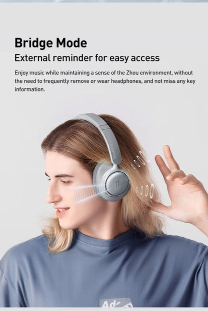 Cuffie wireless Bluetooth con cancellazione del rumore 1MORE SonoFlow S 42dB ANC Audio Hi-Res 90H di autonomia headset over-ear