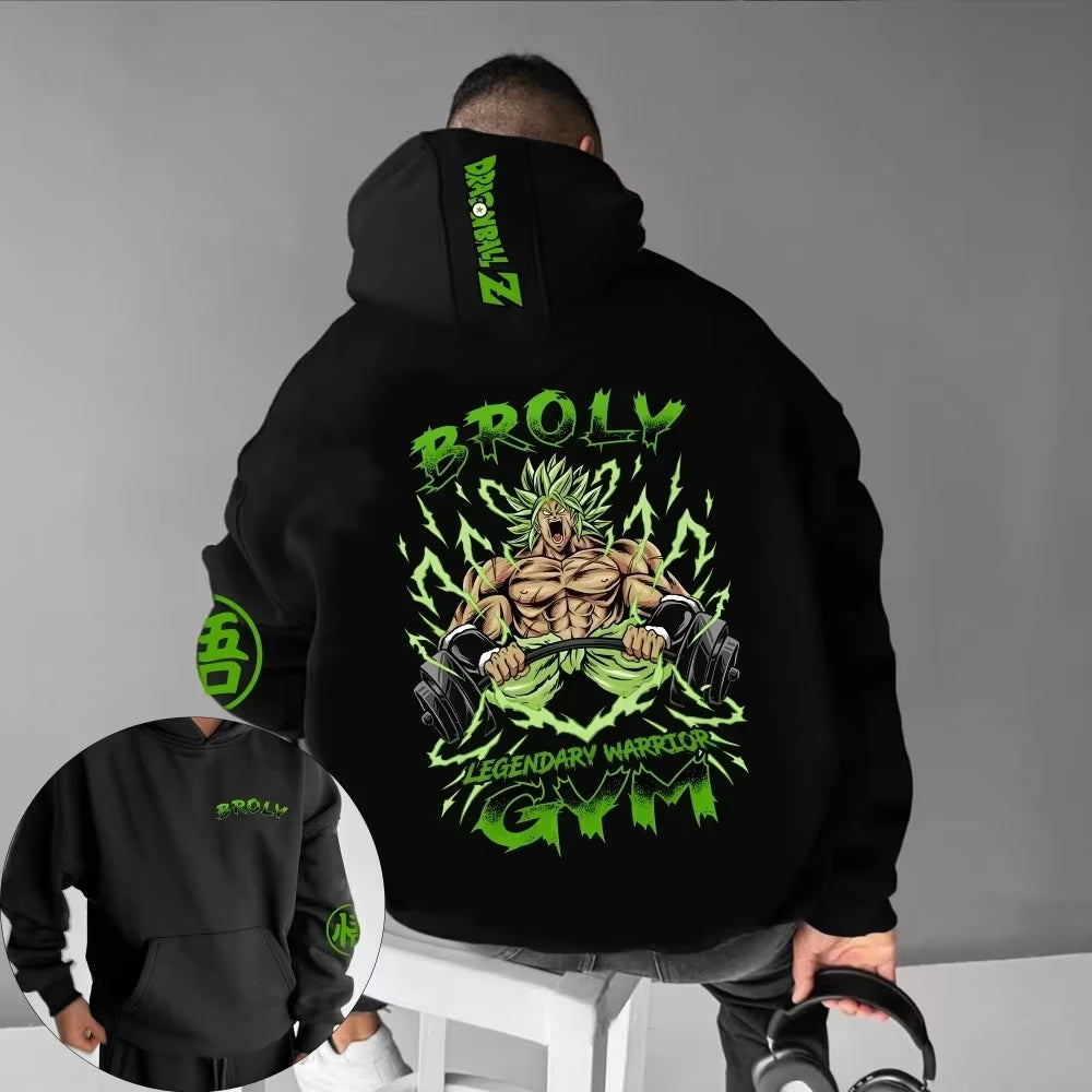Dragon Broly Genuine Joint Men's Pullover 2025 Autumn and Winter New Loose Casual Gym Sports American Hip Hop Sweater Top