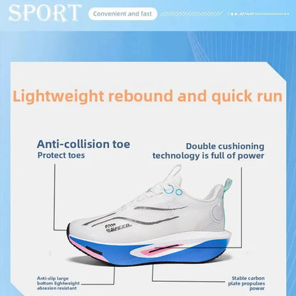 Men's Carbon Board Running Shoes Marathon Long-Distance Running Sports Shoes Support Stable Casual Women's Breathable Running Shoes