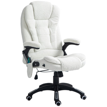 High-Tech Executive Office Chair with Lumbar Heating, 360° Swivel Breathable Fabric Chair with Remote Control, 120kg Load Capacity
