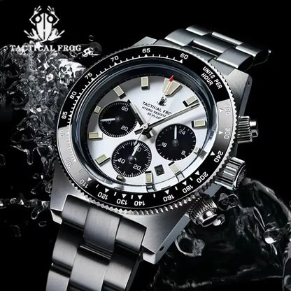 Tactical Frog Quartz Watch VS75 Solar Chronograph Sapphire 200m Waterproof Luxury Watch Luminous Quartz Movement 41mm Mens Watch