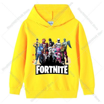 Fortnites Child Hoodies Autumn Hooded Sweatshirt for Boy Girl Thin Tracksuit Long Sleeve Pullover Tops Sportswear Kids Clothes