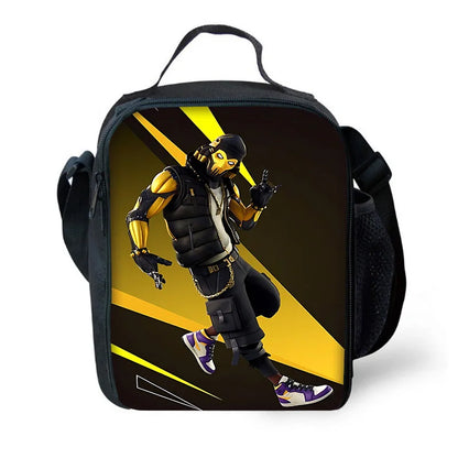 Classic Game Fortnites Child Insulated Large Capacity Bag for Boy Girl Student Outdoor Picnic Resuable Thermal Cooler Lunch Box