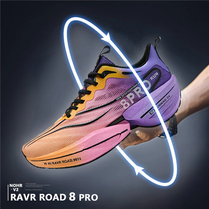 Men's Running Shoes Carbon Plate Racing Marathon Athletic Shoes Cushioned Comfortable Road Sneakers Teenage Training Shoes