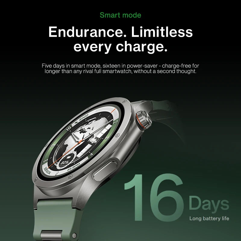 Global version OnePlus Watch 4 Smartwatch 1.5 inches Wear OS by Google Snapdragon W5 up to 16 days Google Wallet Chat with Google Gemini