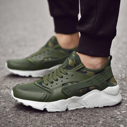 Zapatillas deportivas de moda para hombre, ligeras, cómodas y transpirables. Zapatillas deportivas para hombre, zapatillas para caminar, de malla, planas, rojas, de verano.