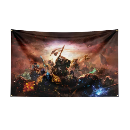 90X150CM Worlds of Warcrafts Wow Flag Polyester Digital Printed Game Tapestry Curtain For Decor dota1s