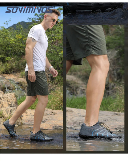 Men's Trail Running Shoes, Lightweight Athletic Zero Drop Barefoot Shoes Non Slip Outdoor Walking Minimalist Shoes for Women