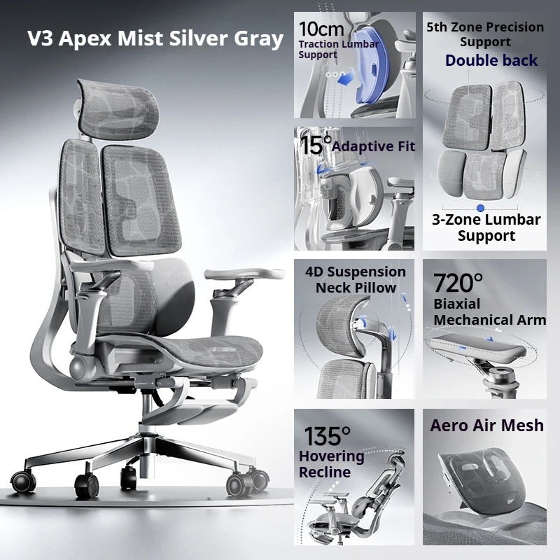 Office Mesh Chair Ergonomic Executive Computer Gaming Furniture Modern Swivel Rolling Adjustable Silla Gaming Ergonomic Chair