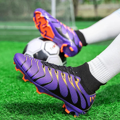 Herren-Fußballschuhe Sport FG/TF Outdoor-Fußballschuhe Training Jungen Wettkampf rutschfest mit langen Stollen Hallen-Futsal bequem