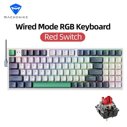 MACHENIKE K500 Mechanical Keyboard Wired Gaming Keyboard K500-B94 Hot Swappable 94 Keys 90% Layout RGB Backlight for PC Laptop