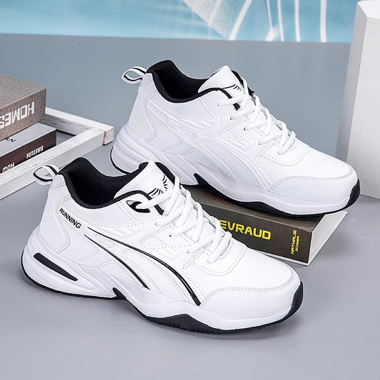 Men's Classic Retro Casual Sports Shoes Four Seasons Soft-Sole Waterproof Outdoor Youth Running Shoes Breathable Light Sneakers