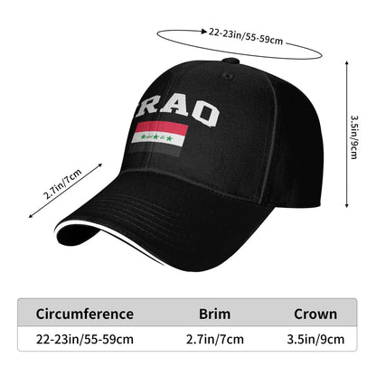 Women Men Iraq Flag Iraqi Outdoor Hat  Sun Cap Casual Baseball Cap Sunscreen Hats