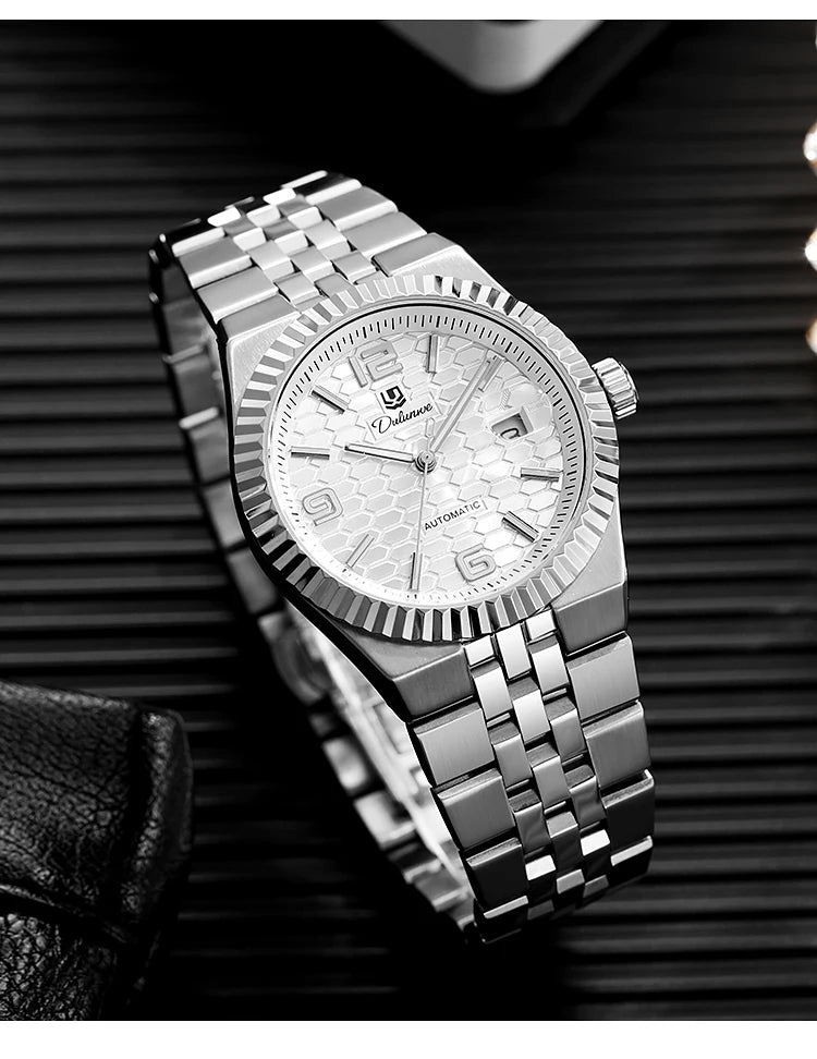 Luxury Automatic Mechanical Men's Watch Date Stainless Steel Man Watch Waterproof Luminous Business Watches For Men Reloj