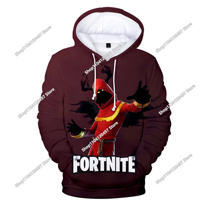 Fortnite Cosplay Sweatshirt Game 3D Printed Unisex Hoodie Casual Coat Anime Peripheral Kawaii Jacket Children Clothing Gifts