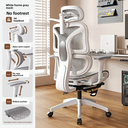UVR Ergonomic Chair Home Computer Chair Comfortable To Lie Down Gaming Chair Long Periods Office Chair Reclining Chair