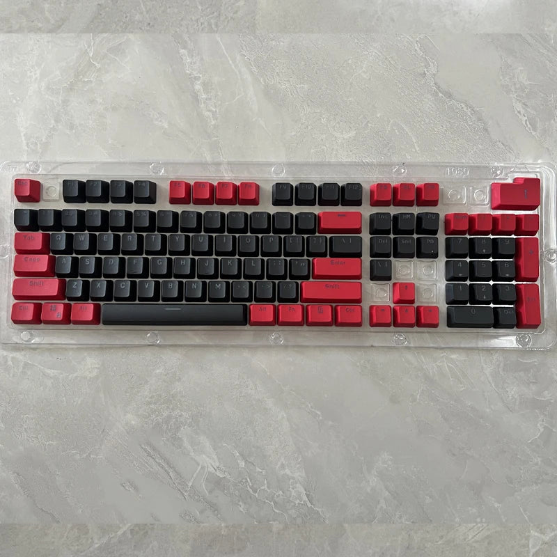 106 Keys Grey Red Keycaps PBT Specials Keycap Backlit Two-Color Key Caps For MX Switch 61/87/104 Mechanical Keyboard