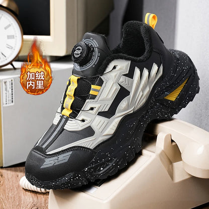 Herrenstiefel Neue Winterschuhe Warme Herrenschuhe Wasserdicht Rutschfest Plüsch-Sneaker Herren-Tennisschuhe Stiefel Herren-Sneaker Winter