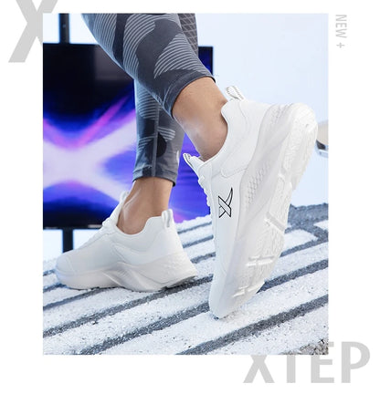 Xtep men's running shoes, lightweight surface training, comfortable breathable jogging stability outdoor shoes, model 879419110032