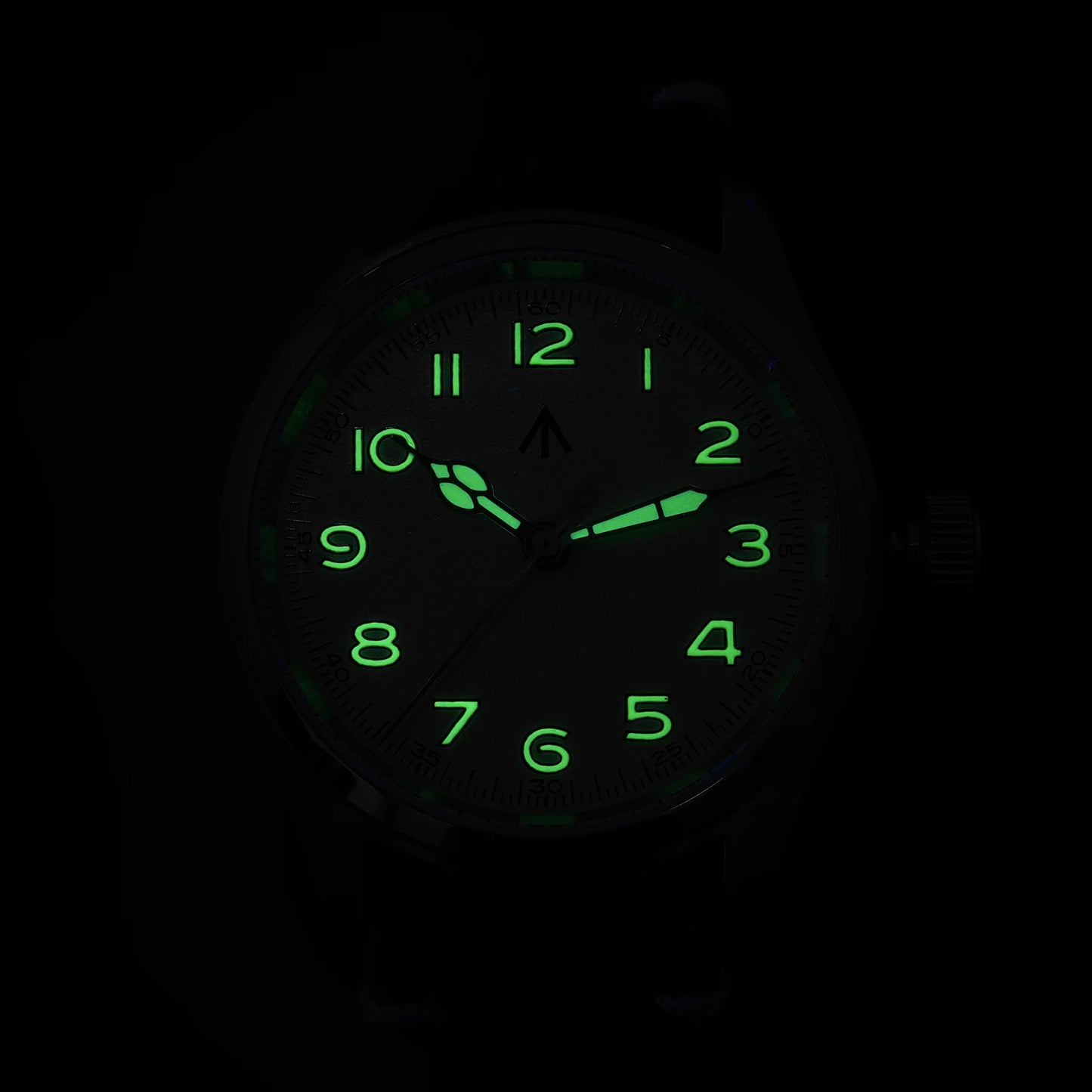 Militado ML08 Quartz Watch VH31 Movement Double Domed Sapphire Crystal Wristwatch Super C3 Green Luminous 38mm Vintage Watches