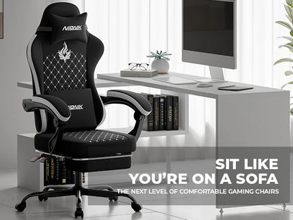 Gaming Chair High Back Ergonomic Computer Chair With Footrest Reclining Adult Comfortable Office Chair 