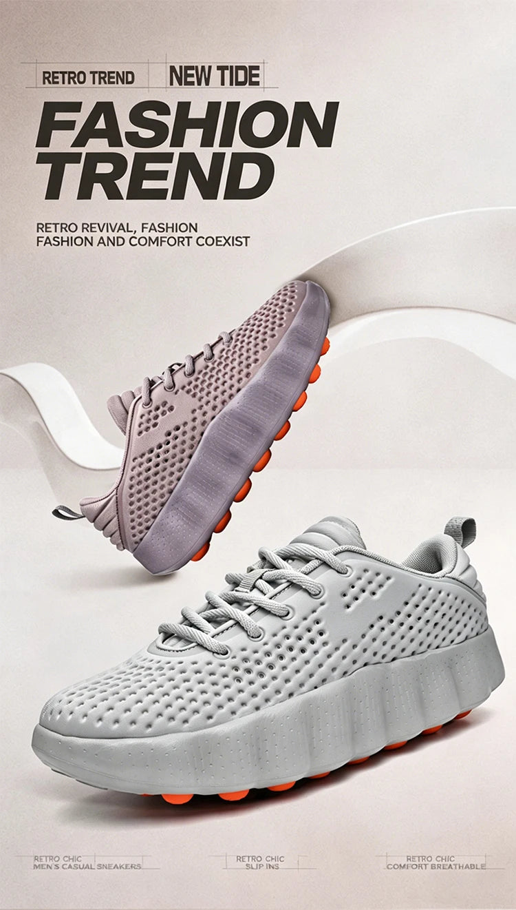 Comfortabele casual herensneakers met voetmassagetechnologie Ademende, lichtgewicht sportschoenen voor dames