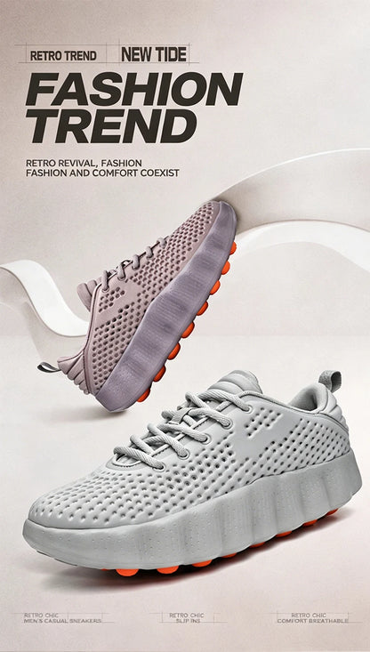 Comfortabele casual herensneakers met voetmassagetechnologie Ademende, lichtgewicht sportschoenen voor dames