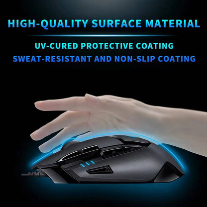 Laidinė žaidimų pelė Logitech G402, 32 bitų ARM procesorius, 8 mygtukai, 500 IPS, neslystanti – visos dienos žaidimų ir darbo sesijoms